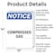 Signmission Compressed Gas OSHA Notice Sign, Aluminum, 10in W x 14in L, 2PK OS-2PACK-NS-A-1014-V-10753 - alternate 4